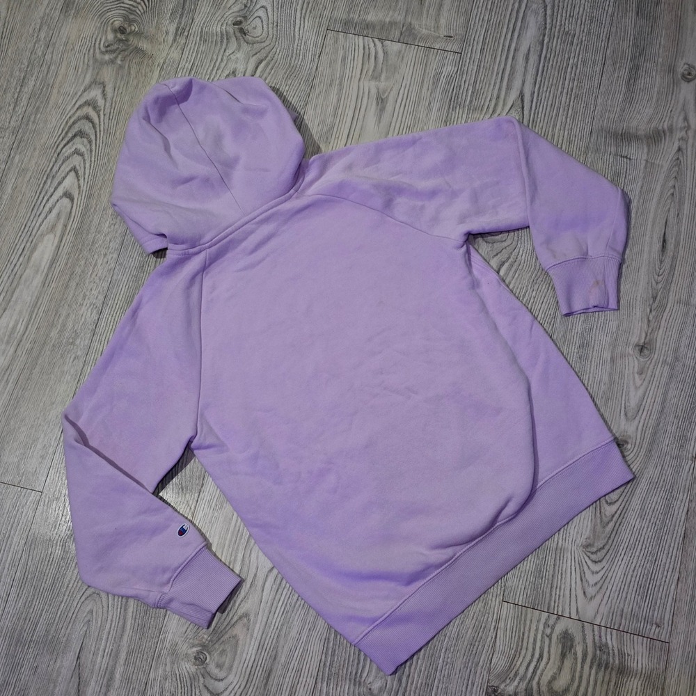 Girls Purple Champion Hoodie With Purple Logo Size XL - Picture 3 of 3